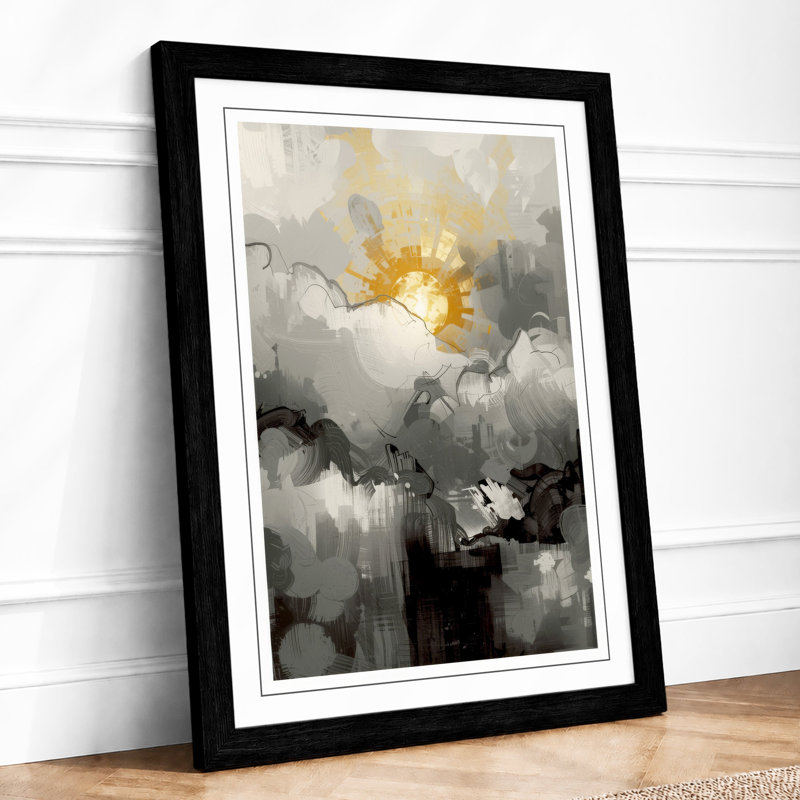 Urban Inferno Industrial - Framed Print, A4 - 29.7 x 21.0 cm, Black