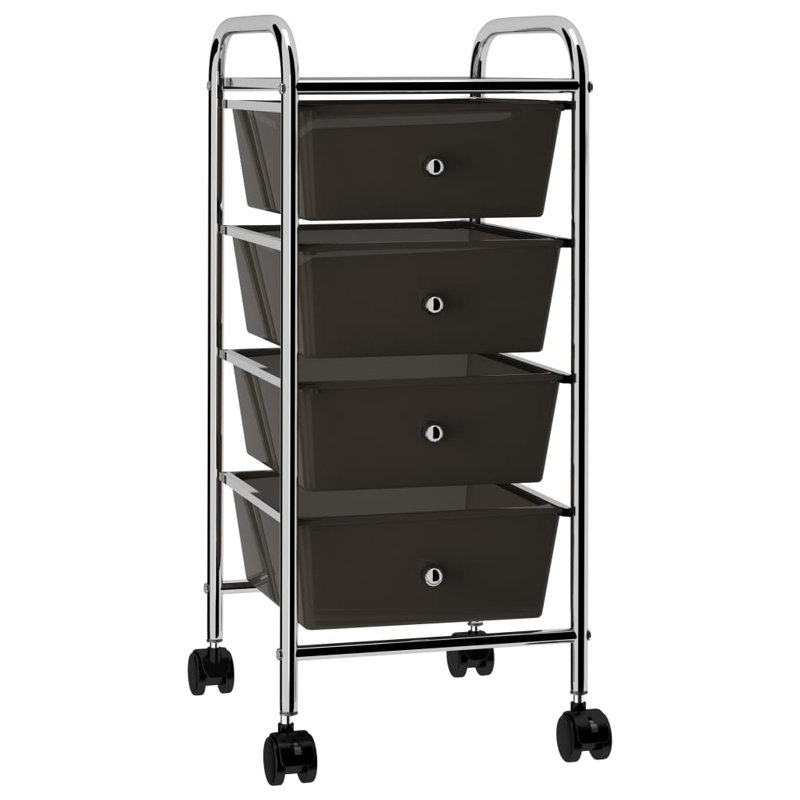 Talullah 76cm H x 36.5cm W Utility Cart with Wheels, Black