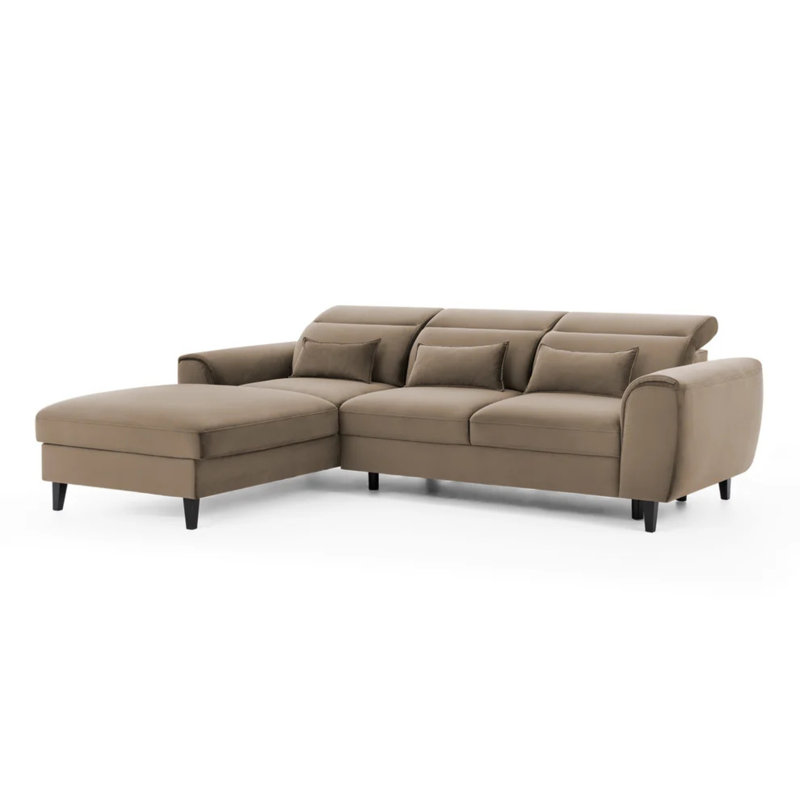 Canapé-lit modulaire avec rangement Foble - Beige, Beige, Faisant face vers la gauche