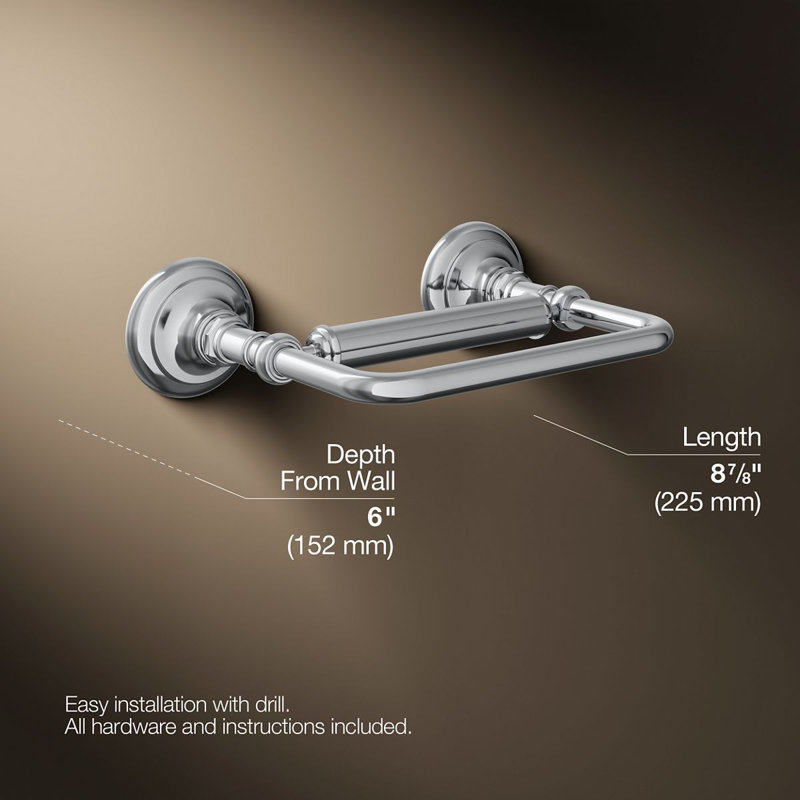 Artifacts® Pivoting Toilet Tissue Holder, Polished Chrome