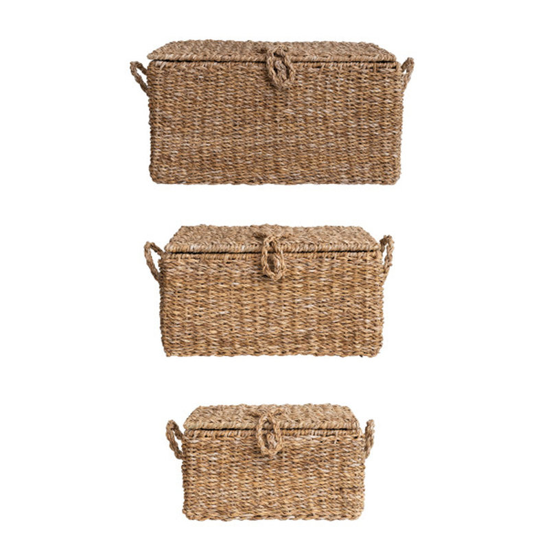 Handwoven Seagrass Storage Trunks Sizes