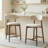 Upholstered Counter Height Bar Stool with Solid Wood legs-802183085-802183073