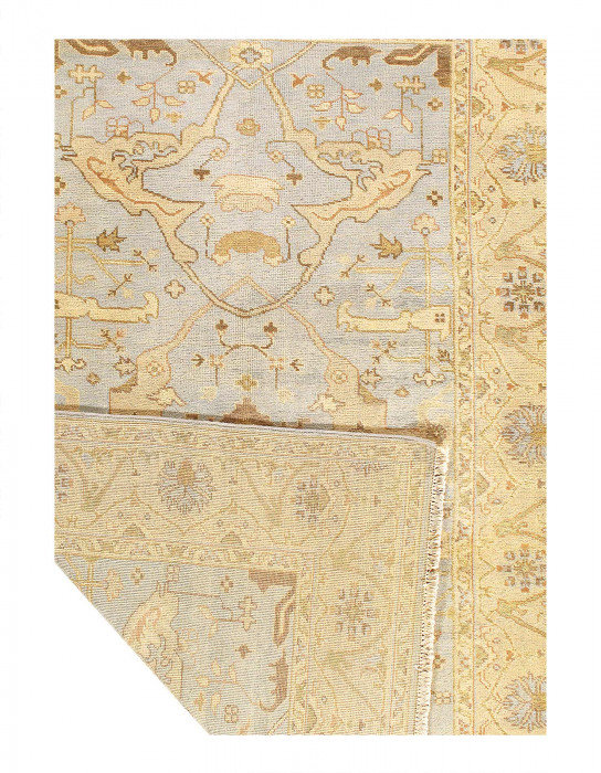 Tapis gris en laine d'agneau unique 5 pi 11 po x 8 pi 11 po Makyiah