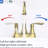 Brushed Gold Bathroom Faucet 4" - 2 Handles, 360 Swivel Spout, With Pop Up Drain & Hoses, Scratch Layer, Water Efficient Washbasin Construction,-121639200