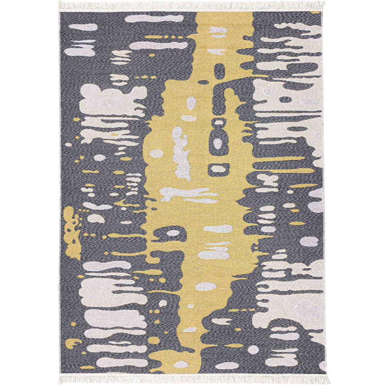 Raiyna Abstract Cotton Machine Made Indoor / Outdoor Area Rug, Rectangle 1'11" x 3'3"