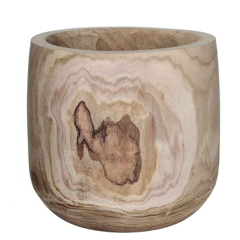 Chaska Wood Pot Planter