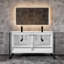 Mendiola  Meuble-lavabo mural double avec surface solide et lavabos intégrés-573810270