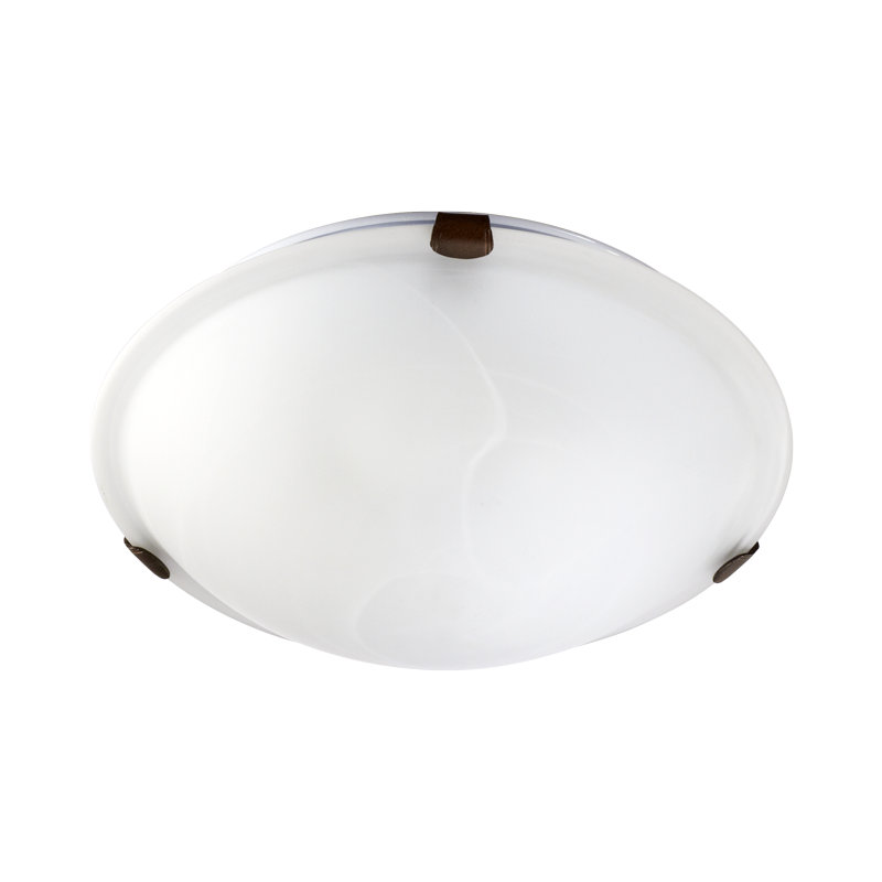 Elnora Glass Flush Mount, 4.75" H x 16" W, Oiled Bronze