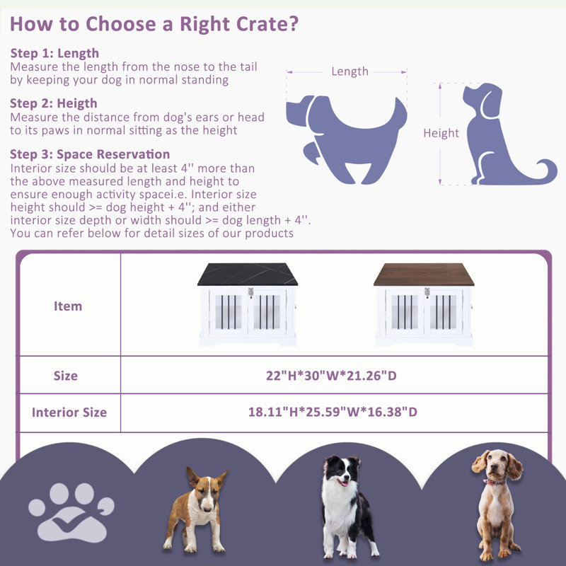 Cage pour animal de compagnie Tucker Murphy Pet ™ Furniture, Blanc
