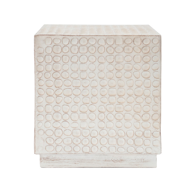 MGO Twist Shape Side Table, Wood-like texture