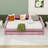 Twin Upholstered Daybed with Trundle and USB Charging Ports-1560629090