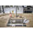 Spectrum Hexa Large Sink Mat with Hexagon Drainage for Kitchen Sink Protection, Clear and Gray-59100019-59100018
