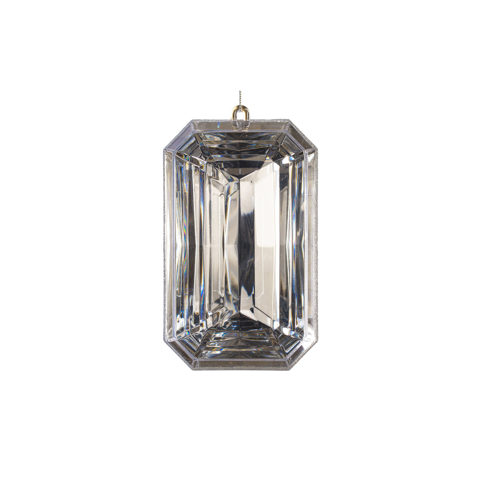 Mappsburg Jewel Glitter Ornament., Silver