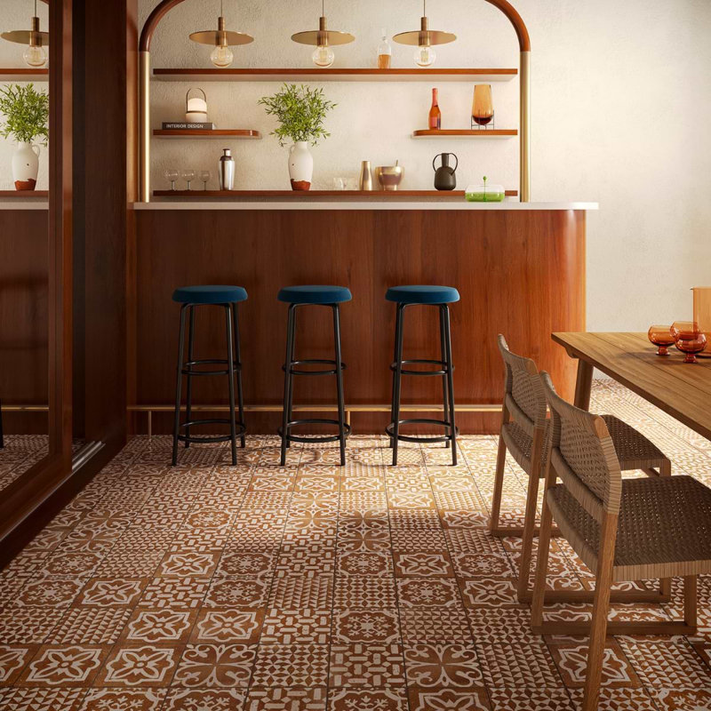 Angela Harris Mediterra 8x8 Matte Terracotta Porcelain Tile