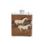 Running Horses Leather Hip Flask-415454608