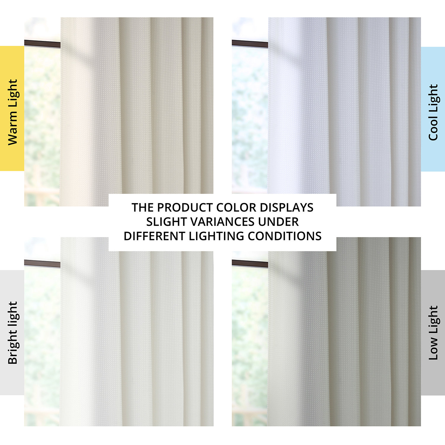 Fasnacht Modern Waffle Shower Curtain, Off White