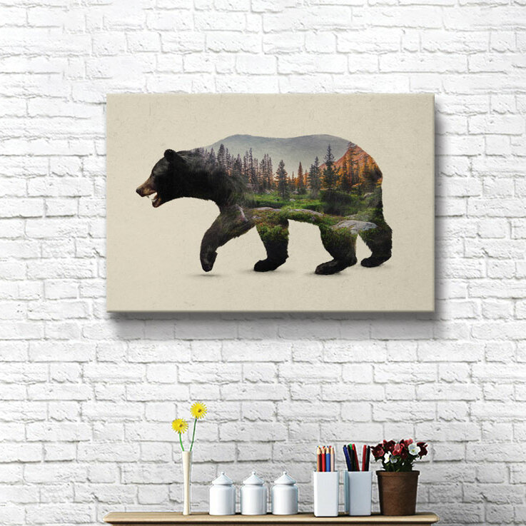 Ebern Designs The North American Black Bear On Canvas Print & Reviews ...