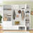 American Style 4-in-1 Hall Tree with Padded Bench, 4 Hooks, and Adjustable Storage Shelves-129025632