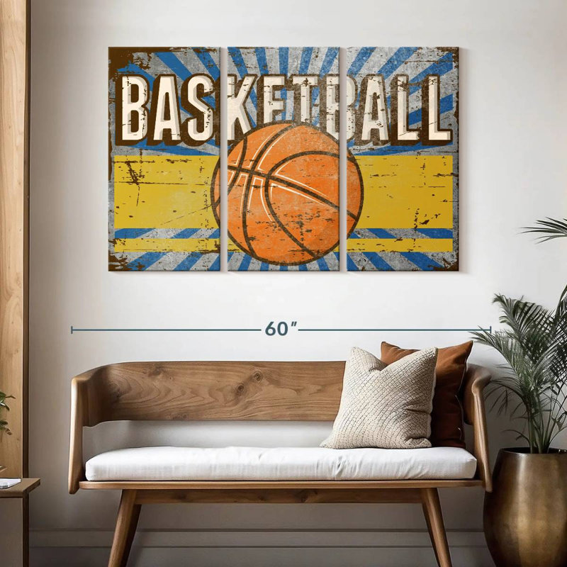 Classic Basketball, 32" H x 50" W