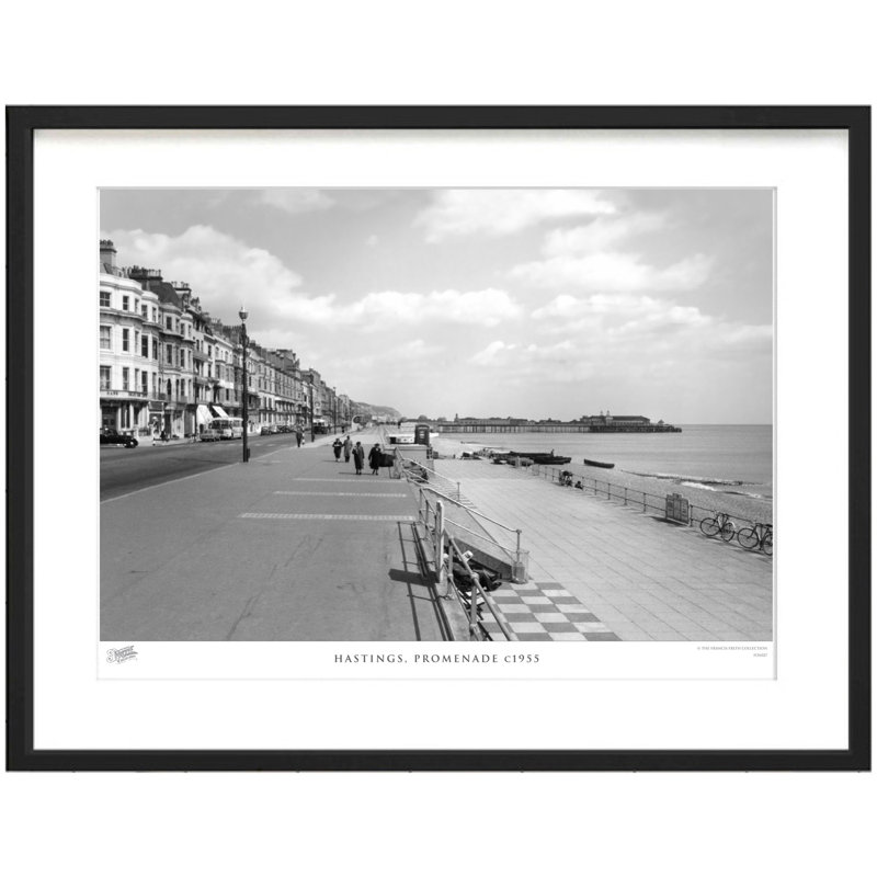 Hastings, Promenade C1955 by Francis Frith - Single Picture Frame Print, 45cm H x 60cm W x 2.3cm D