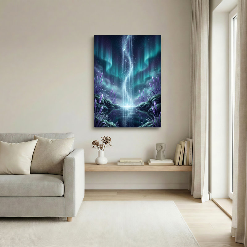 Ensemble de 1 tableau sur toile Aurora Falls, 48"H x 36"W, Wrapped Canvas