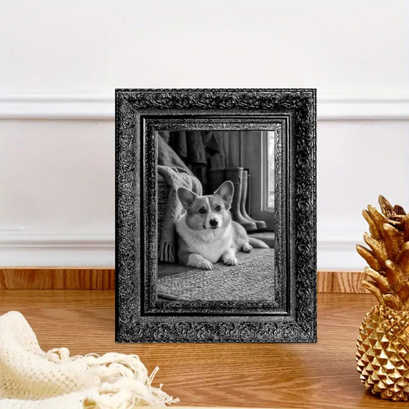 Cadre photo noir classique 1 pièce 5 "x 7" avec photo protecteur, Noir, 1, L 5 po x H 7 po
