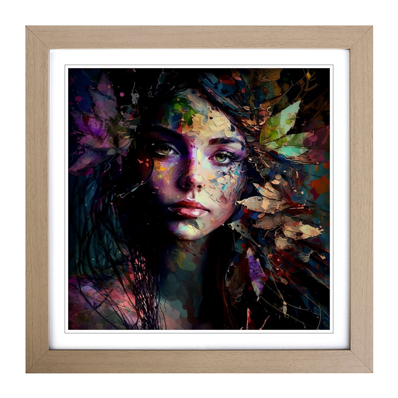 Single Picture Frame Print on Wood, Oak