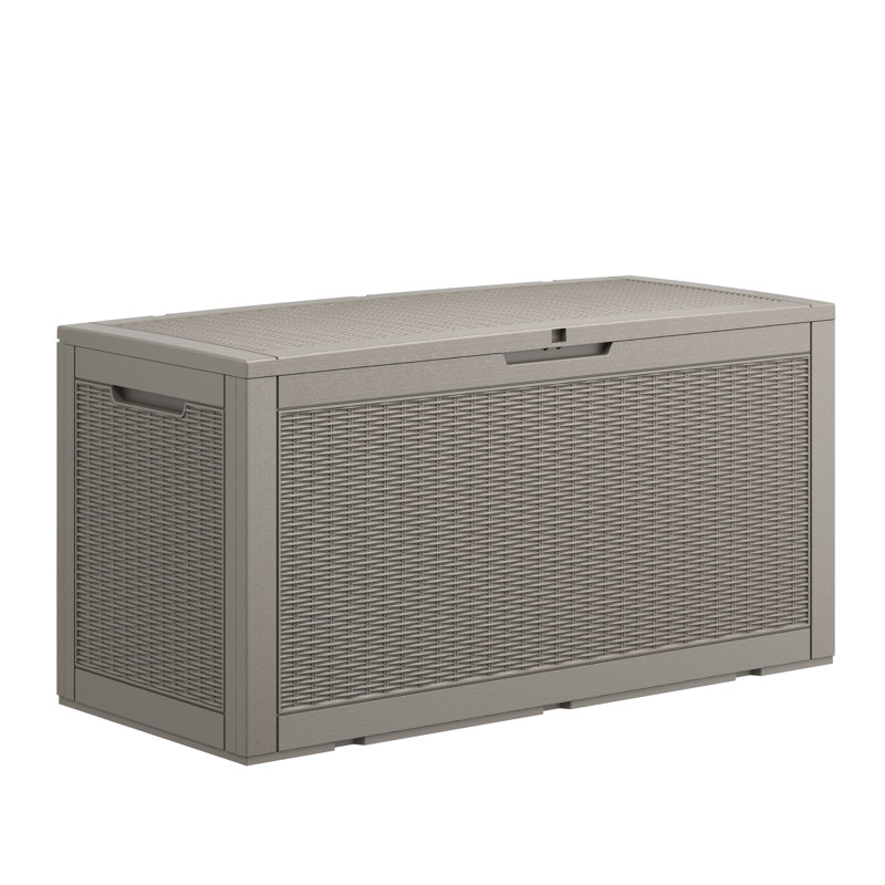 100 Gallon Durable Outdoor Storage Box, Gray