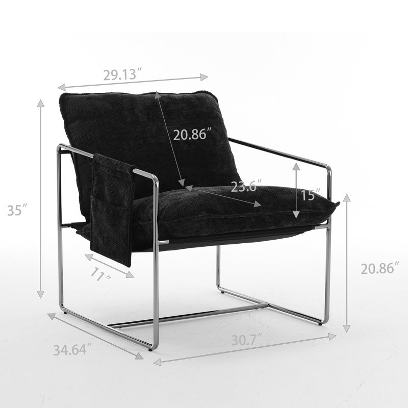 Fauteuil Azekiel, Velours noir, Or