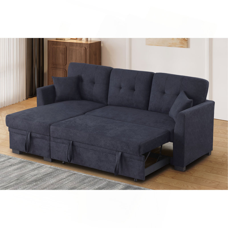 Canapé-lit modulaire, bleu foncé