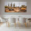 Ensemble de 3 tableaux sur toile représentant un paysage de cactus du désert-373749179