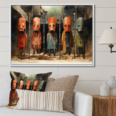 Madani, tribu africaine, masque Dogon III sur toile