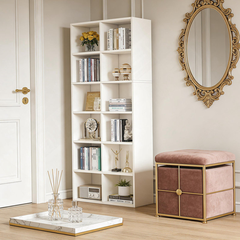 Bibliothèque compacte, présentoir attrayant, armoire ouverte