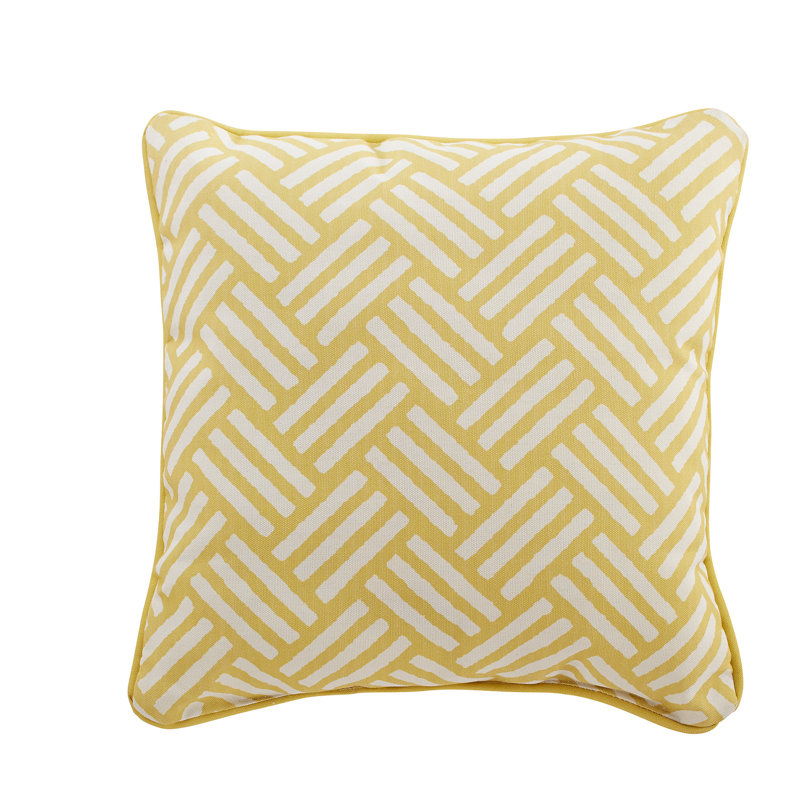 Abilene Outdoor Pillow, 16" x 16", Yellow