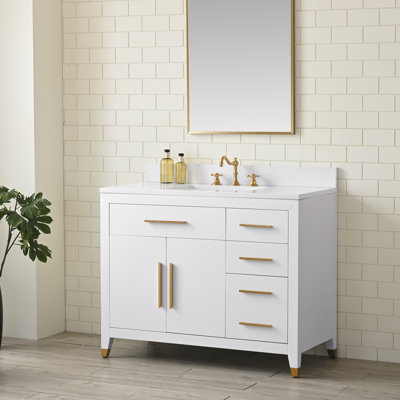 Meuble-lavabo sur pied simple 42,31 po Maddison