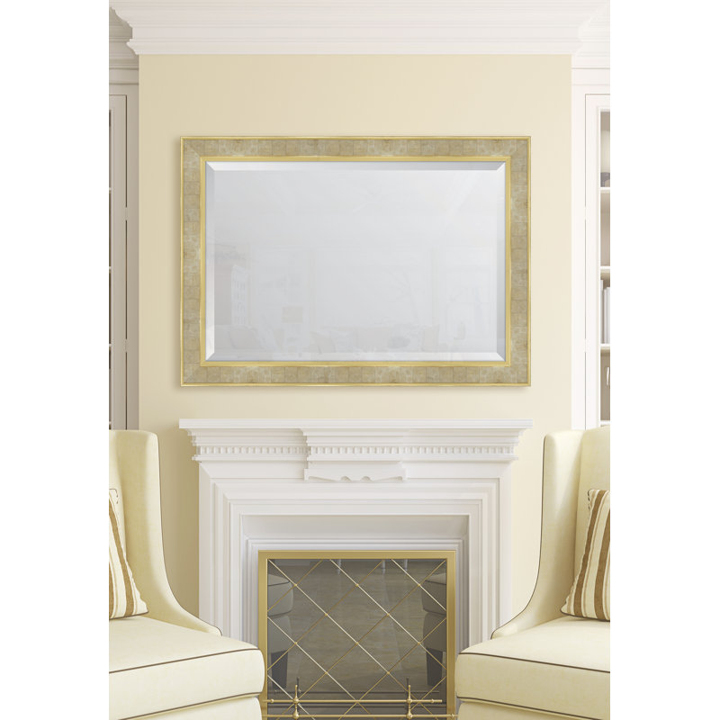 Miroir mural, H 42 po x l 30 po, Or