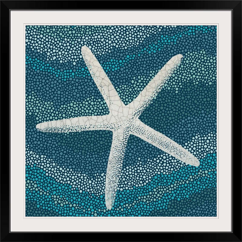 «Sea Glass IV», impression, H 24 po x l 24 po x P 1 po, Cadre noir