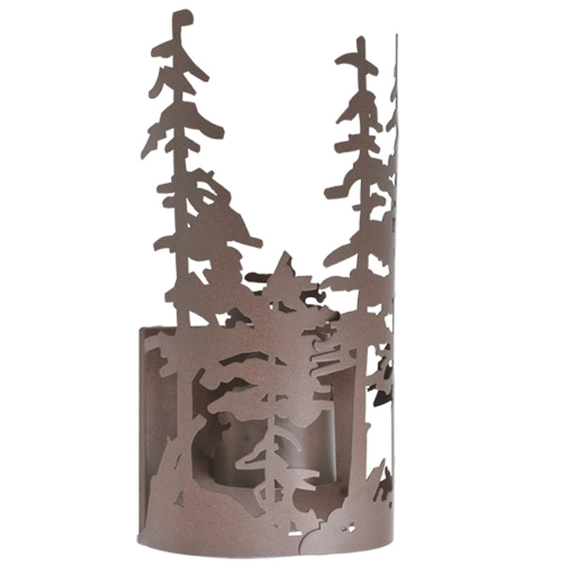 Rustic Lodge Flush Mounted Sconce