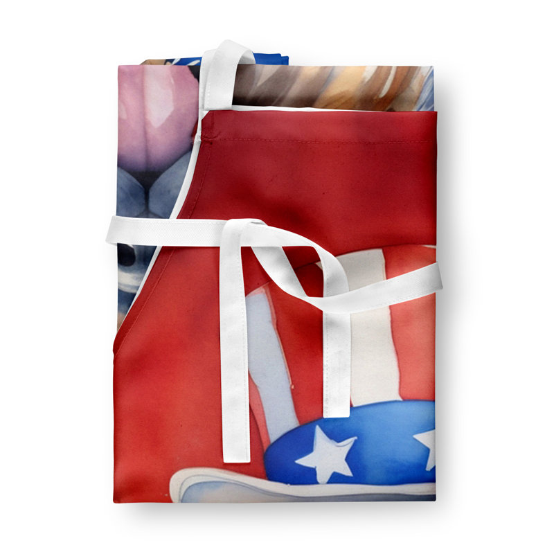 Patriotic American Apron, Leonberger