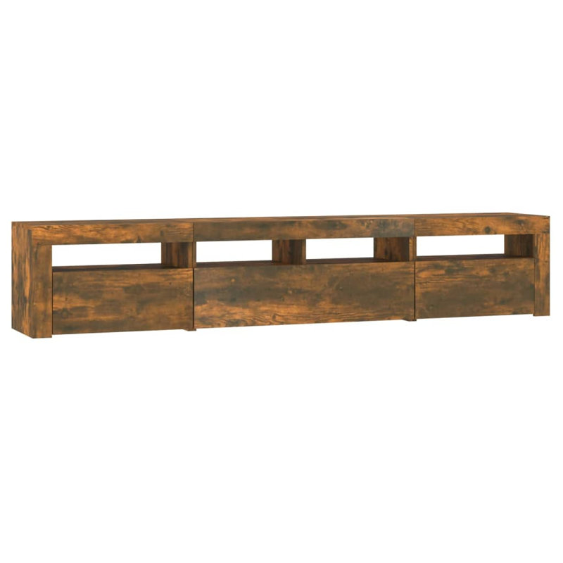 Unfinished TV Stand, Walnut, 210cm