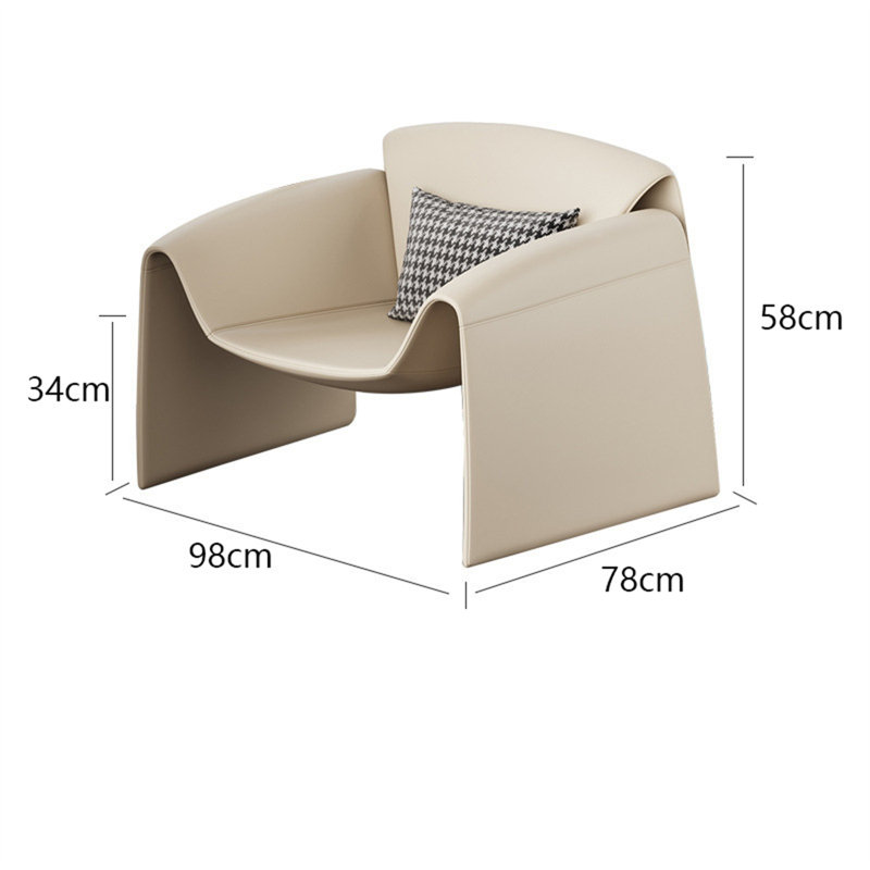 Italian Minimalist Designer Crab Chair, M-Shaped Sculptural Single Sofa, Modern Lounge Chair for Living Room, Bedroom or Balcony