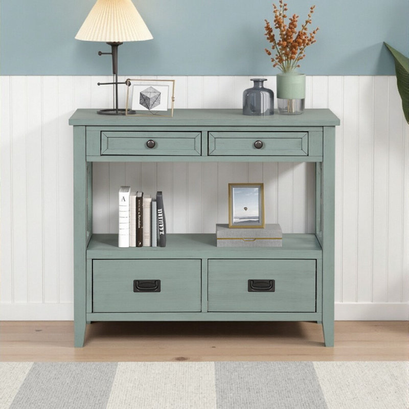 Bonnay 4 - Drawer End Table, Green