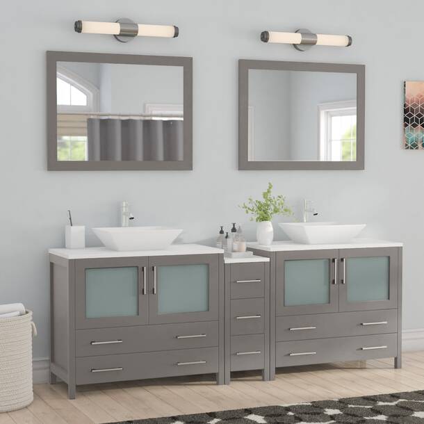 Wade Logan® Karson 36'' Single Bathroom Vanity with Engineered Marble ...