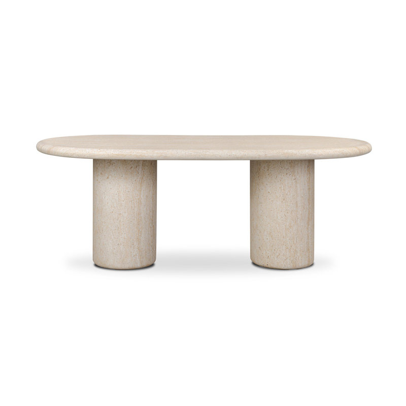 Poole Outdoor Dining Table 78"-Textured Sand Concrete