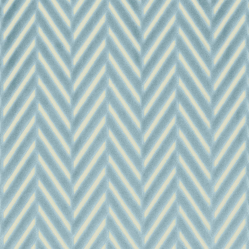 Regent Velvet Herringbone Fabric, Aqua