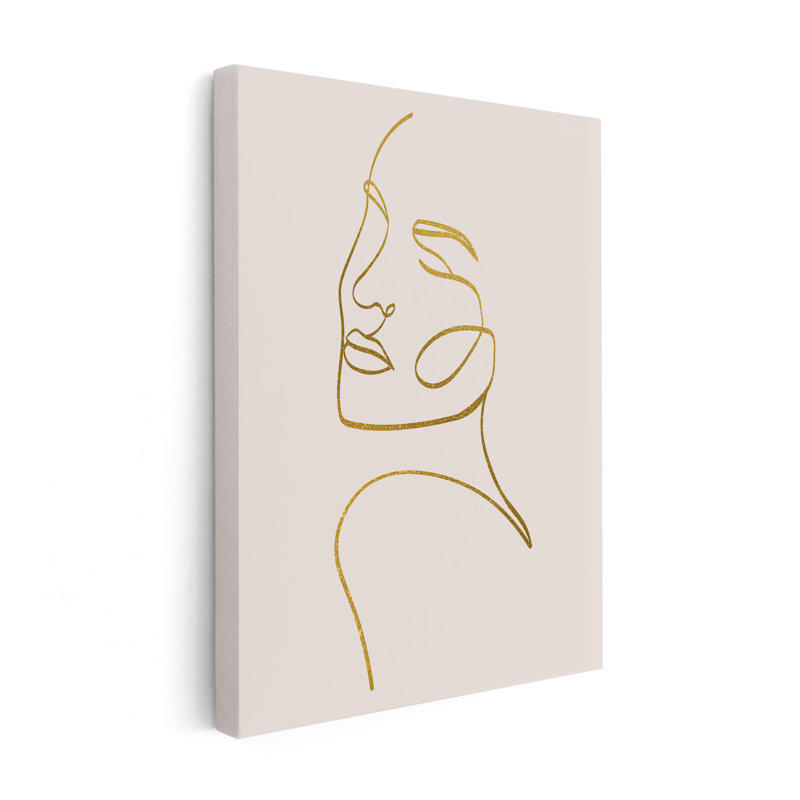Contour doré no2, Black Framed, Poster, 08"H x 10"W