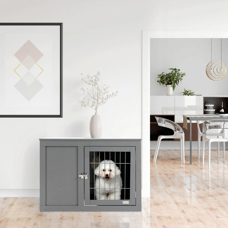 Cage pour chien avec cage pour chien PawHut, Blanc