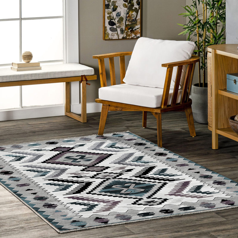 Tapis Zyir avec envers antidérapant, Rectangle 6 pi 7 po x 9 pi 7 po