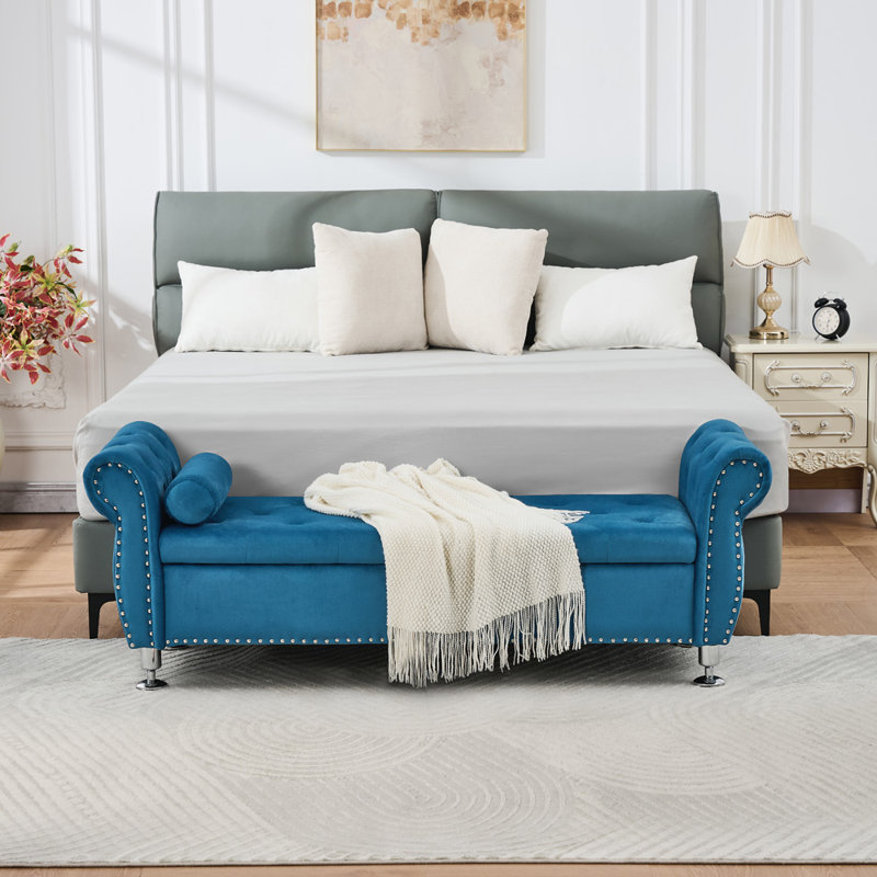 Banc de rangement (bleu), Couleur - bleu