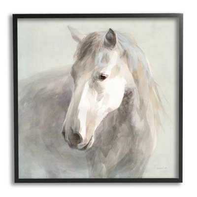" White Horse Painting " by Danhui Nai Painting Print